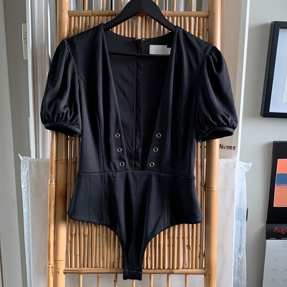 Misha black bodysuit